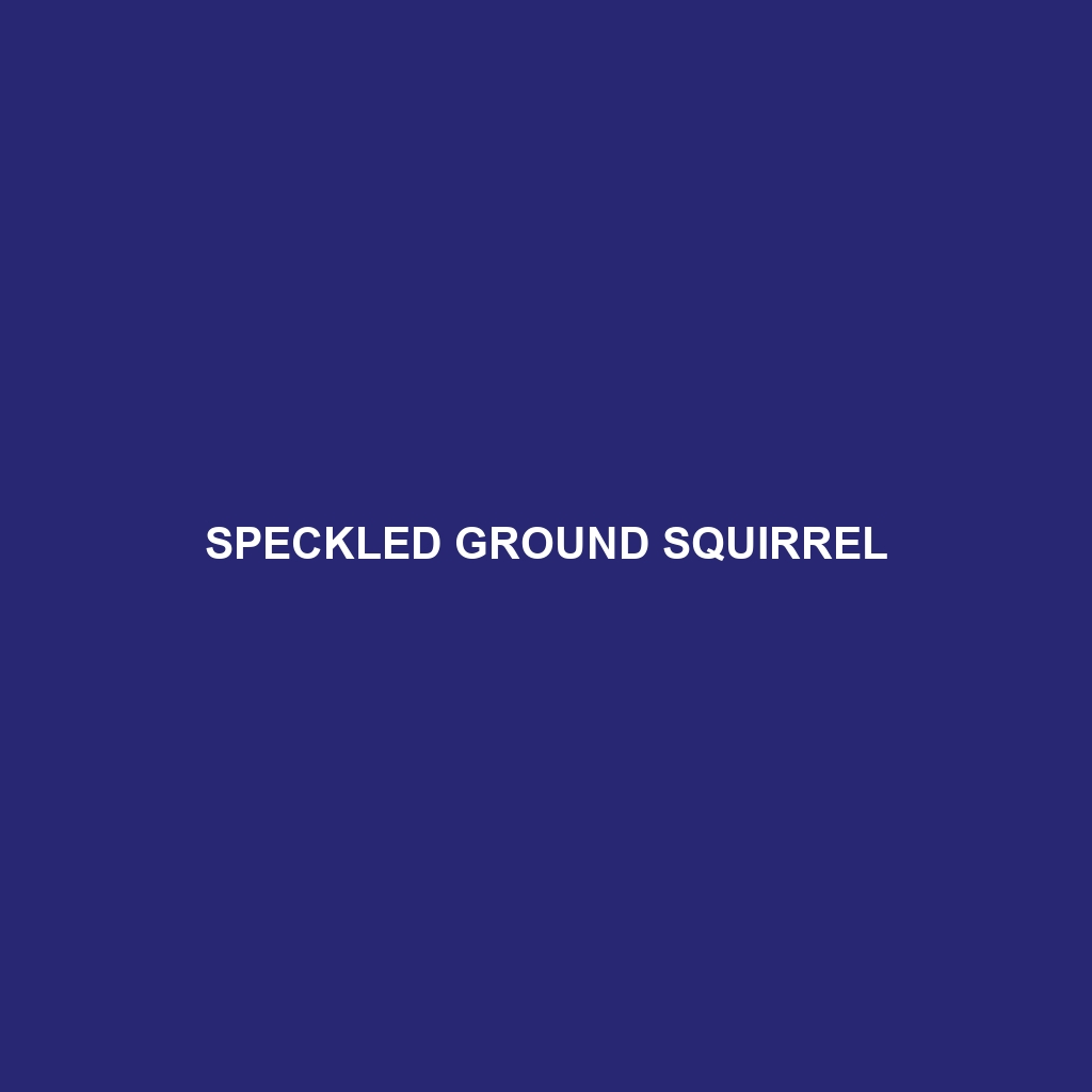 Speckled Ground Squirrel