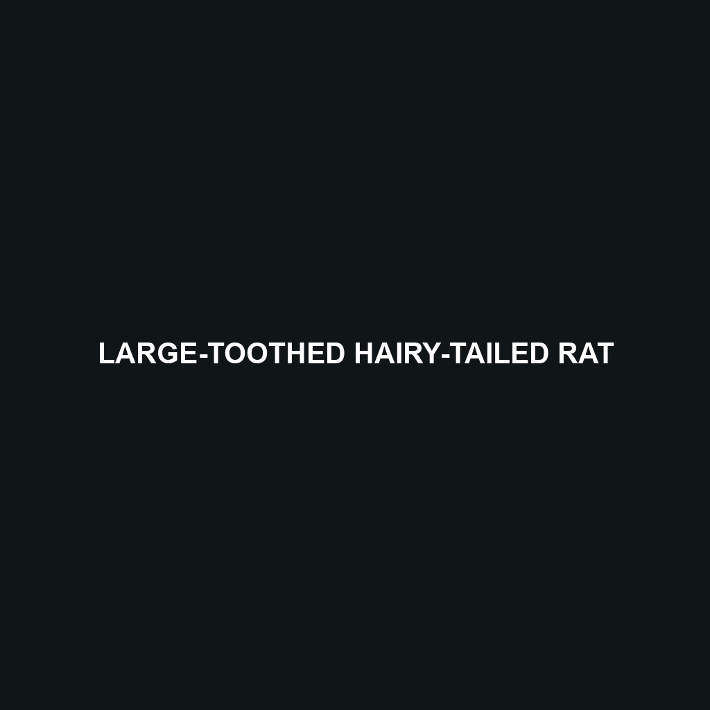 Large-toothed Hairy-tailed Rat