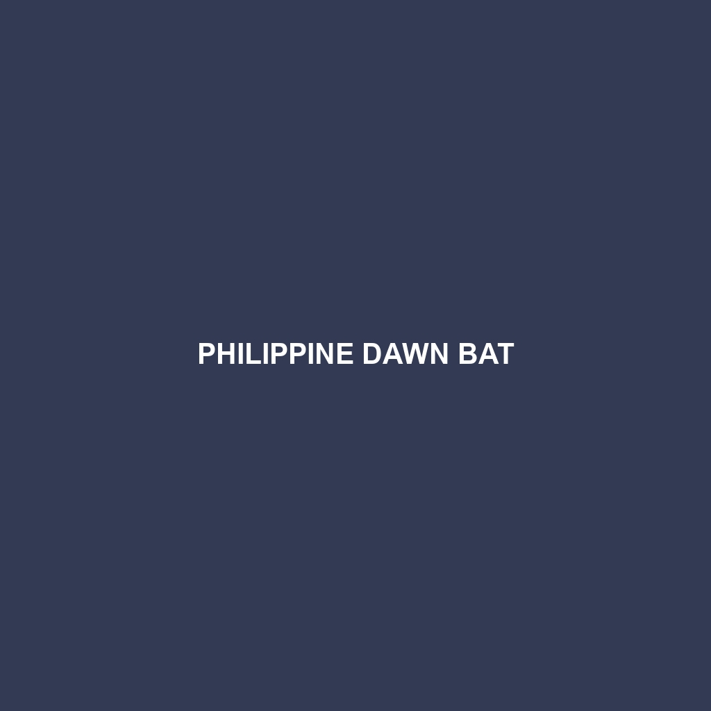 Philippine Dawn Bat