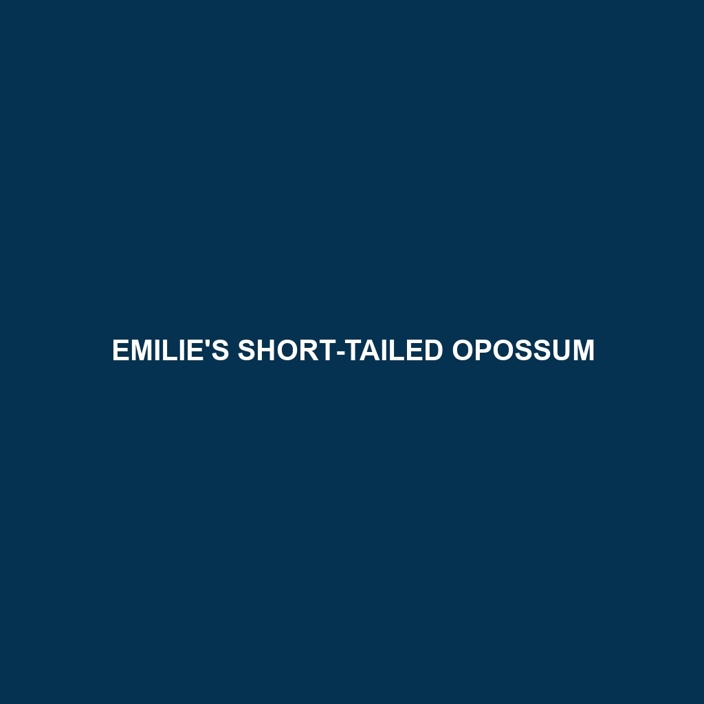 Emilie's Short-tailed Opossum