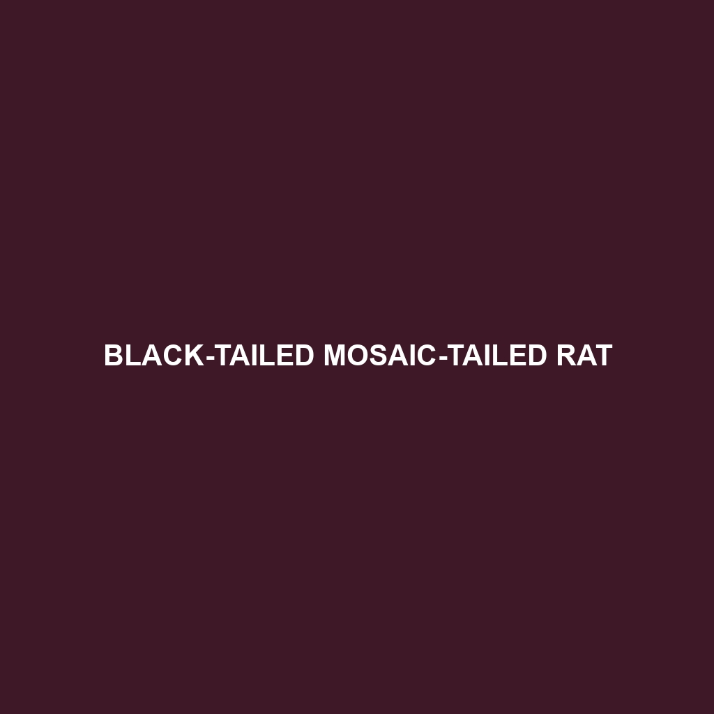 Black-tailed Mosaic-tailed Rat