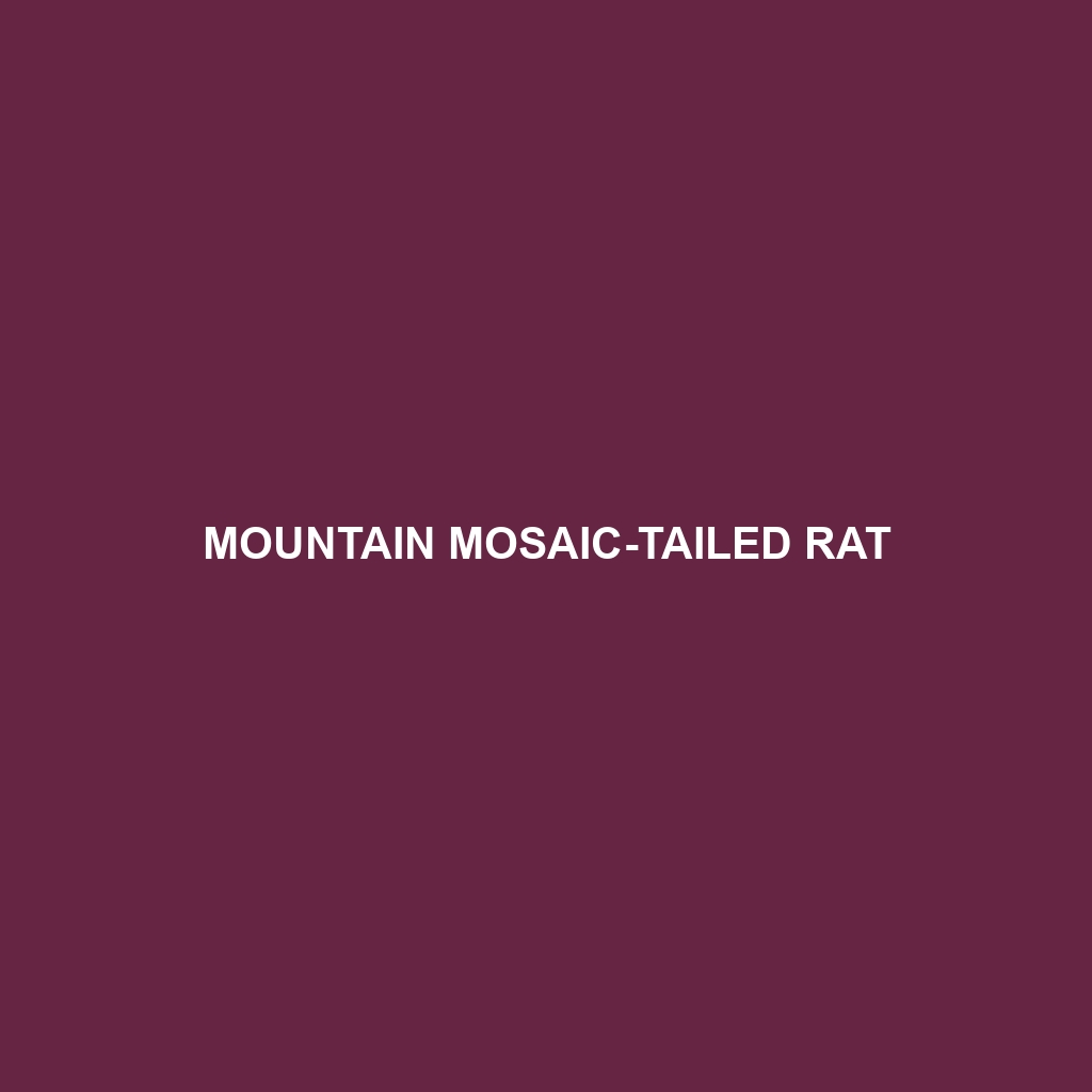 Mountain Mosaic-tailed Rat