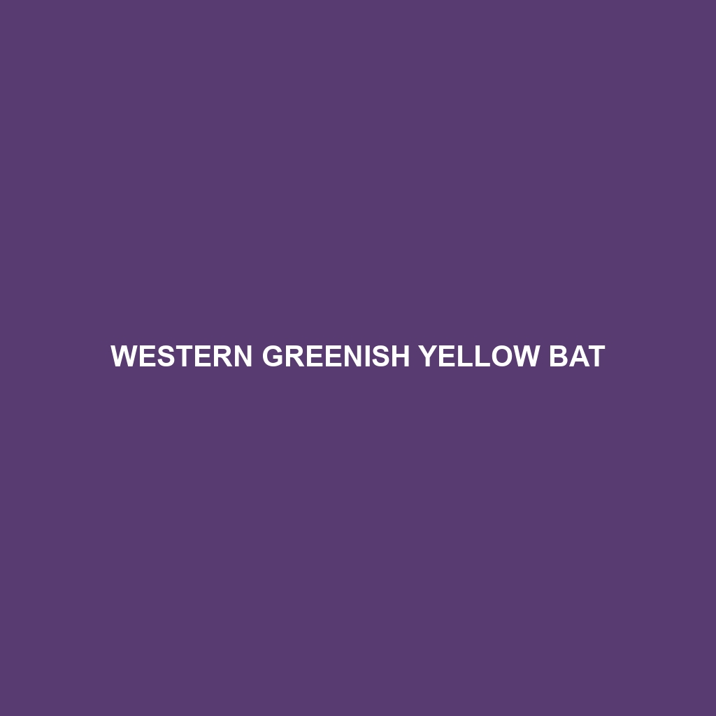 Western Greenish Yellow Bat