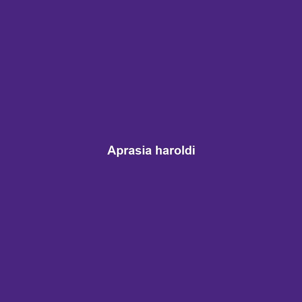 Aprasia haroldi