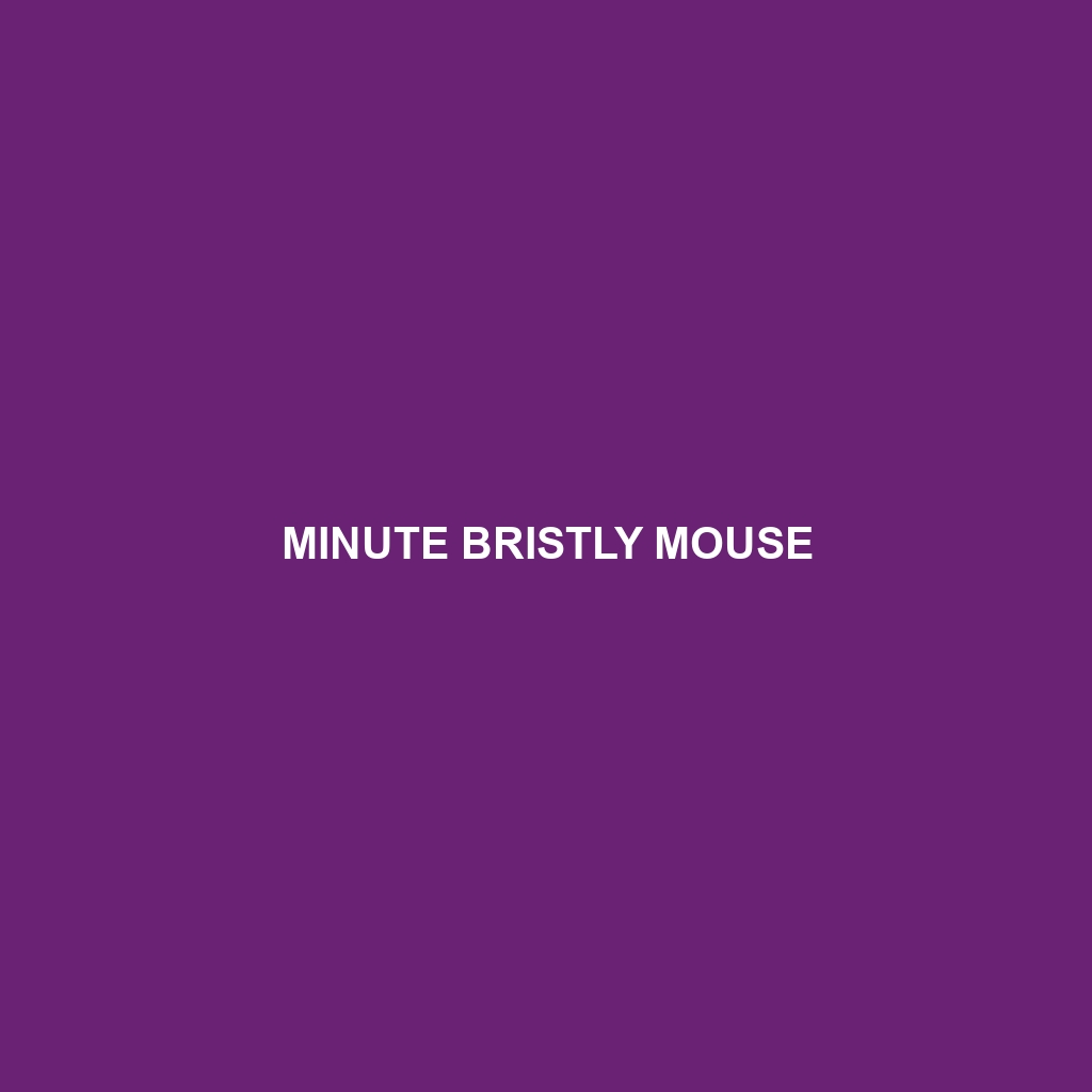 Minute Bristly Mouse