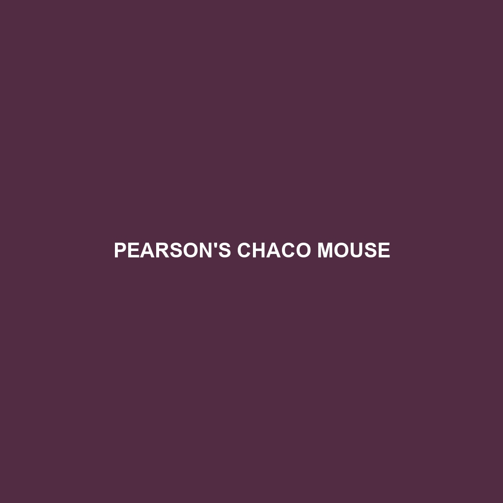 Pearson's Chaco Mouse