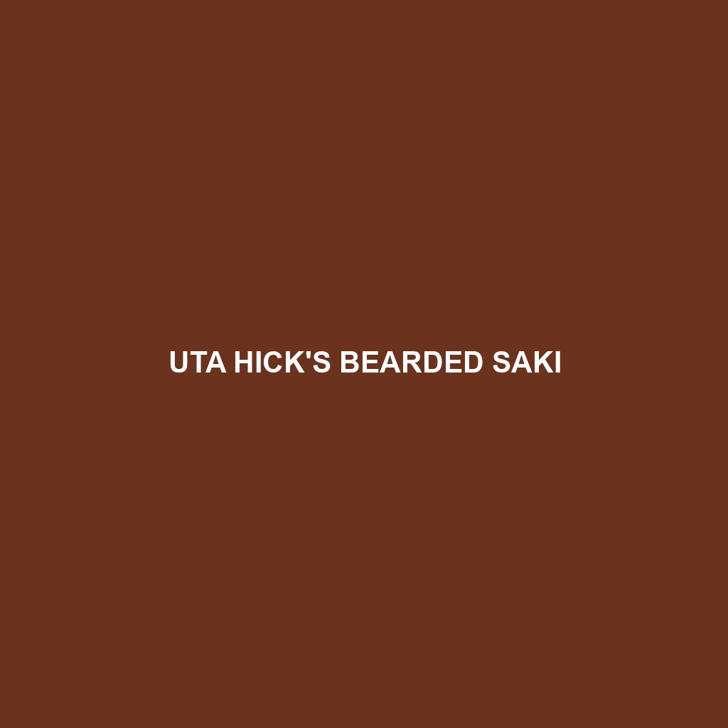 Uta Hick's Bearded Saki