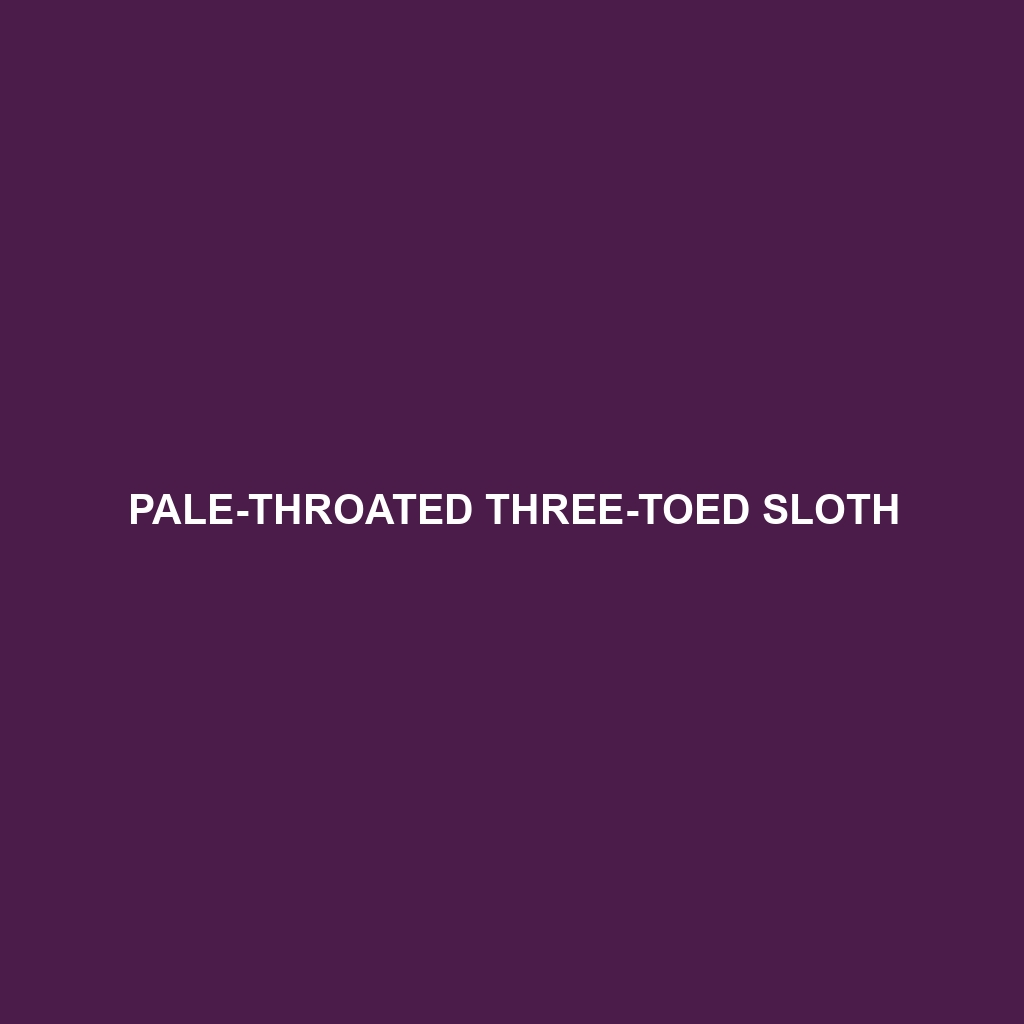 Pale-throated Three-toed Sloth