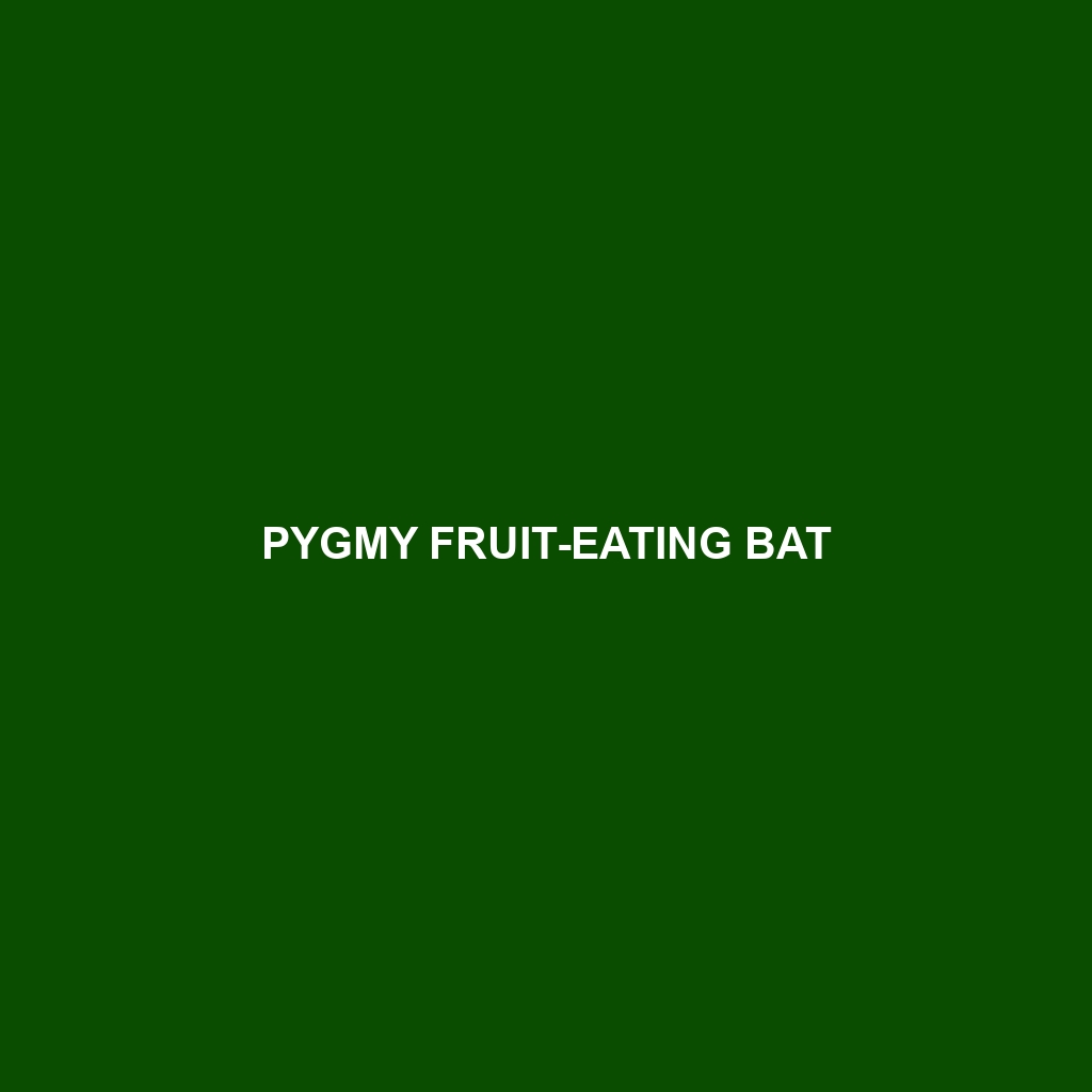 Pygmy Fruit-eating Bat