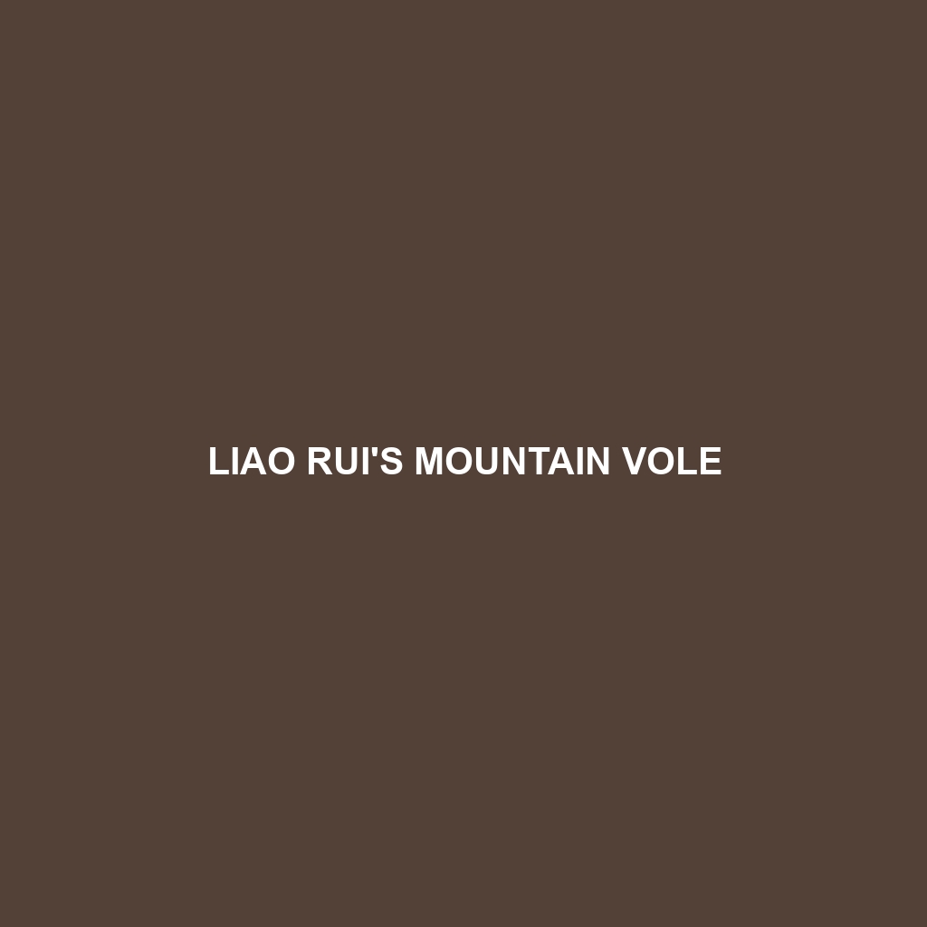 Linzhi Mountain Vole