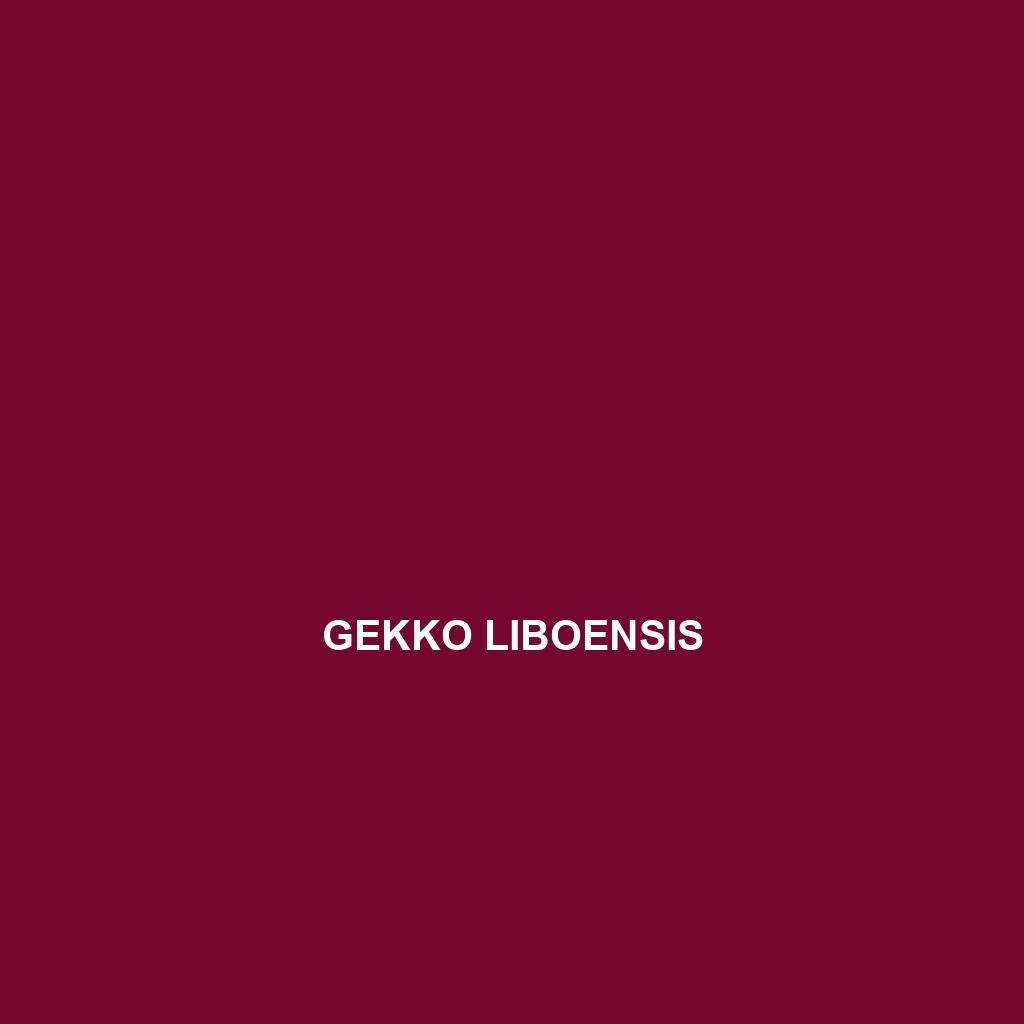 Gekko liboensis