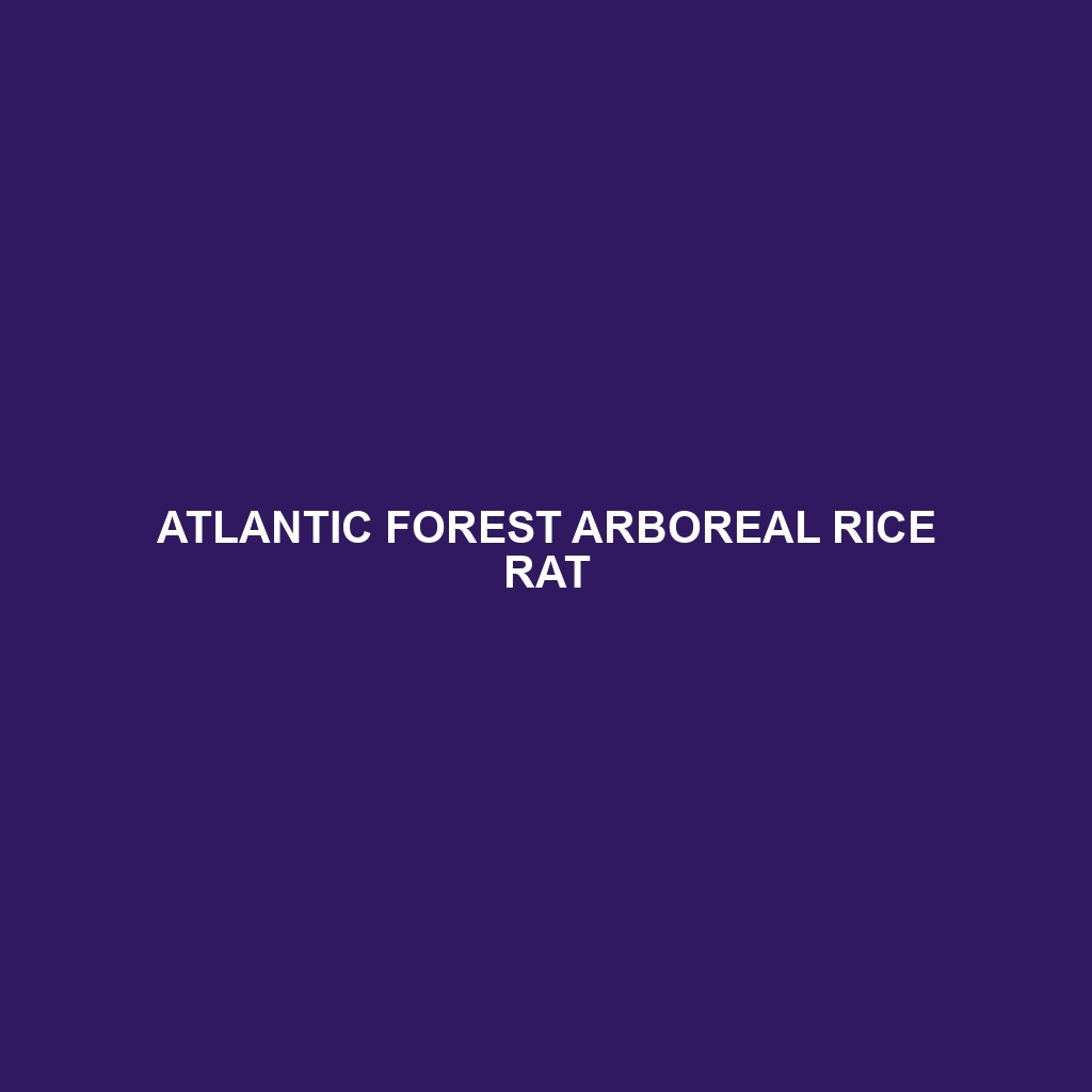 Atlantic Forest Arboreal Rice Rat