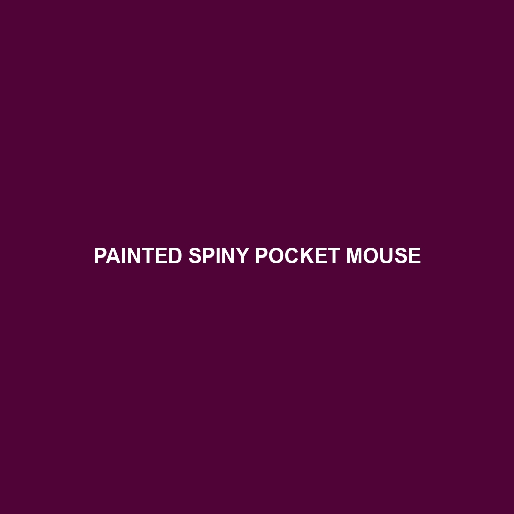 Painted Spiny Pocket Mouse