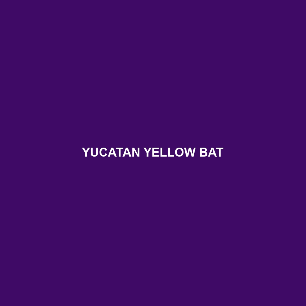 Yucatan Yellow Bat