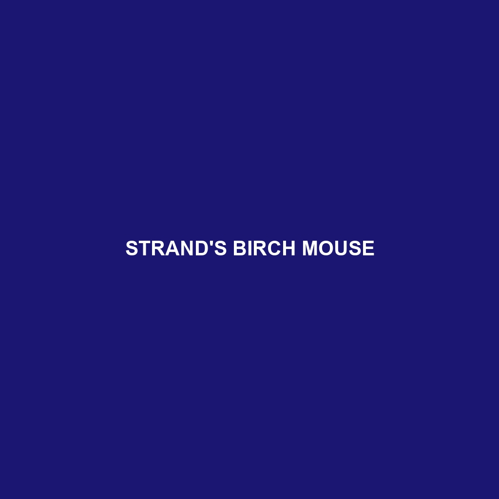 Strand's Birch Mouse