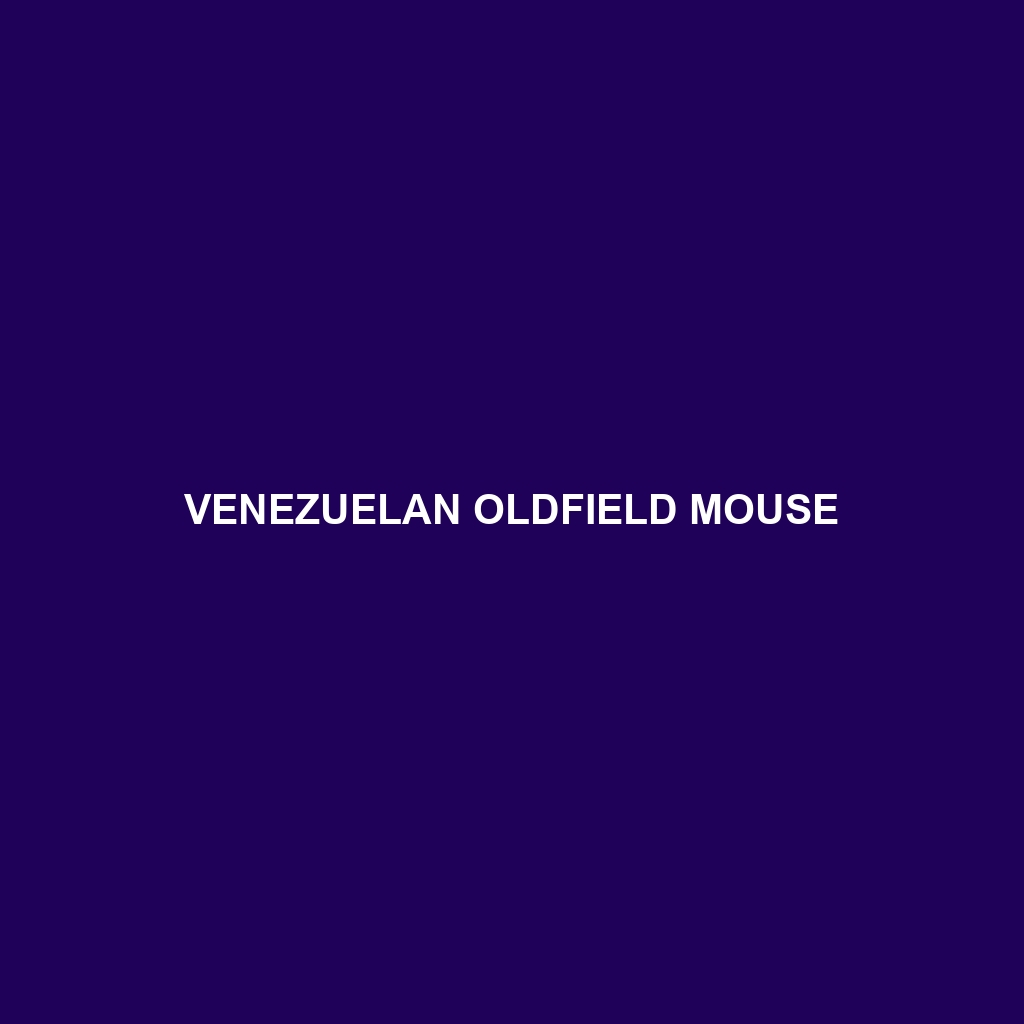 Venezuelan Oldfield Mouse