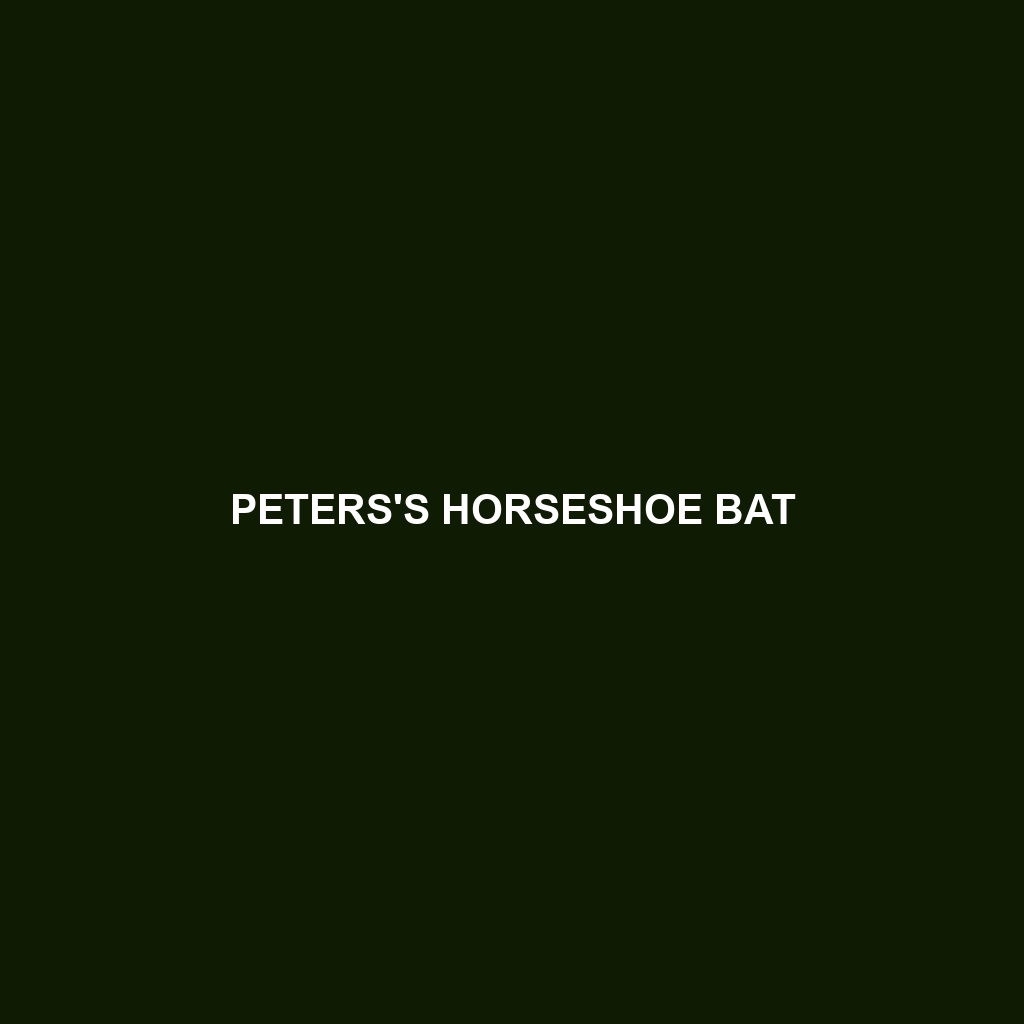 Peters's Horseshoe Bat