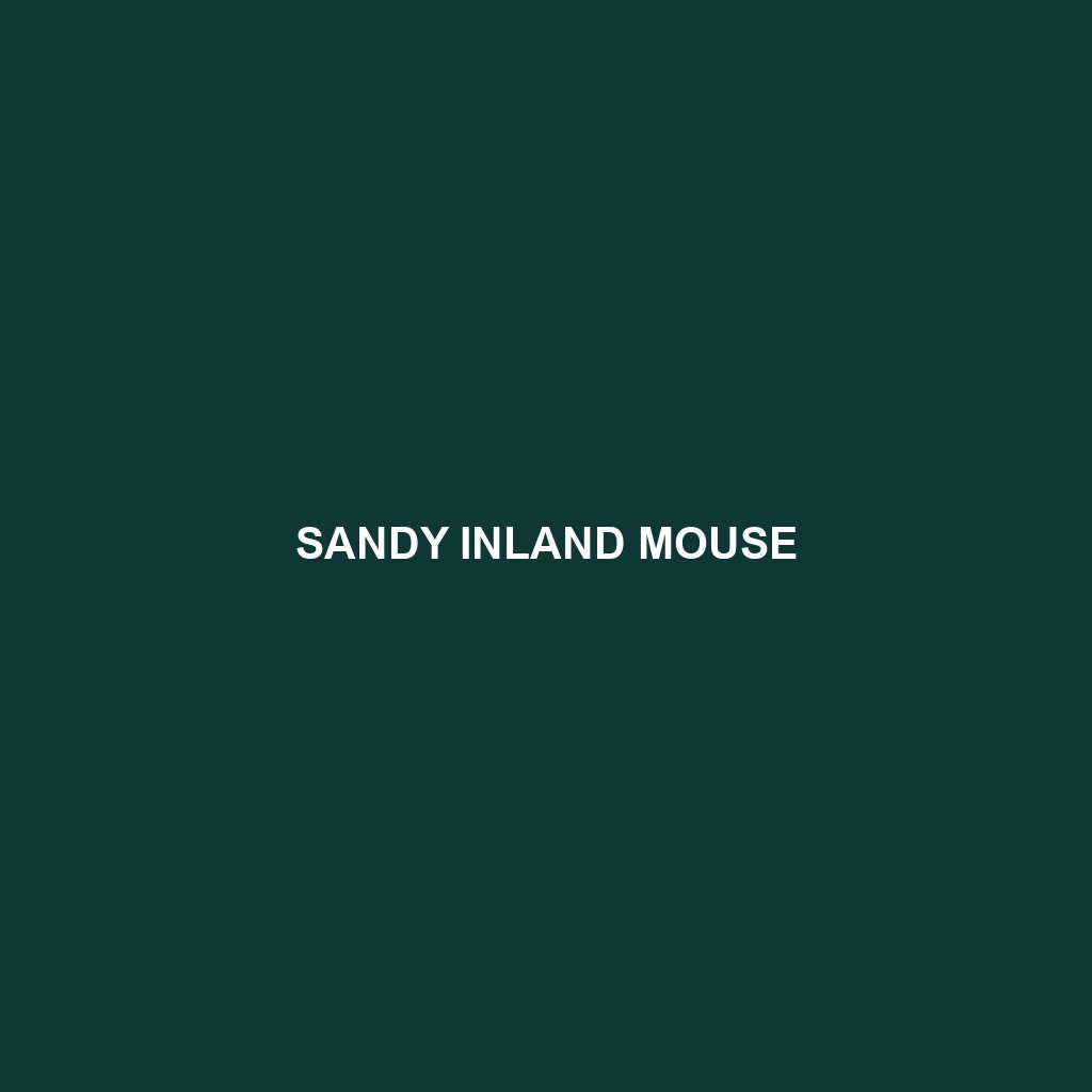 Sandy Inland Mouse