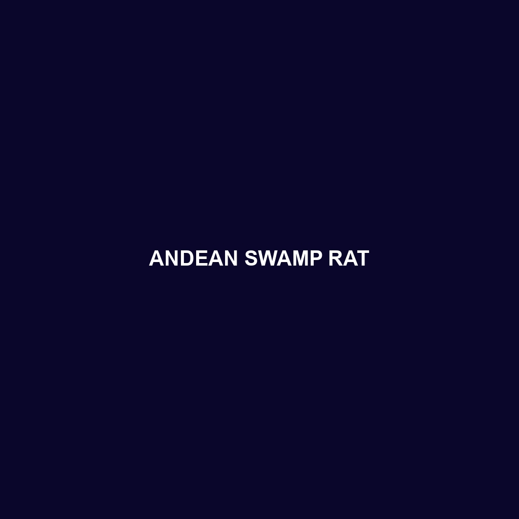 Andean Swamp Rat