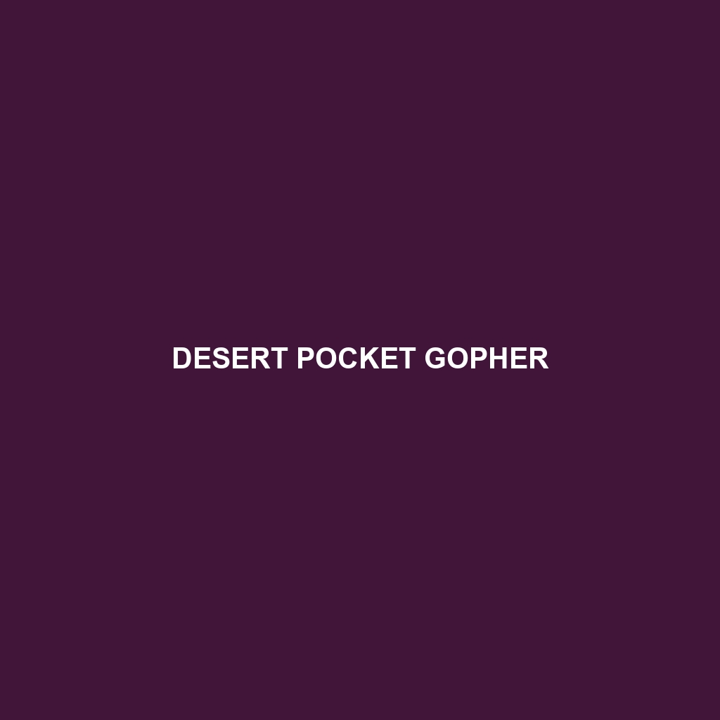 Desert Pocket Gopher