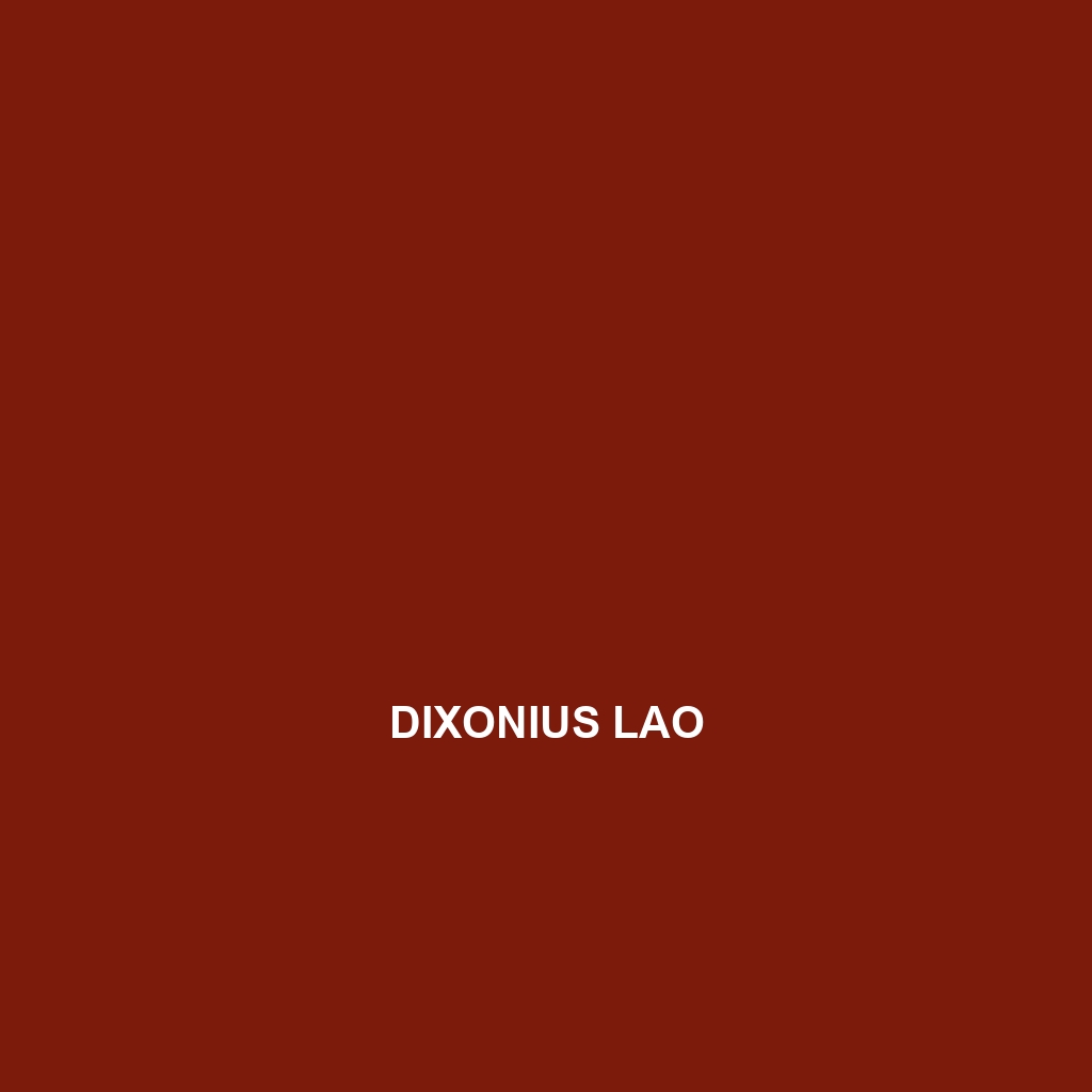 Dixonius lao