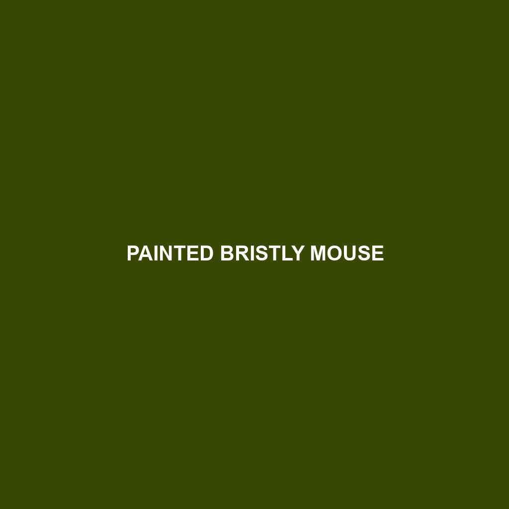 Painted Bristly Mouse