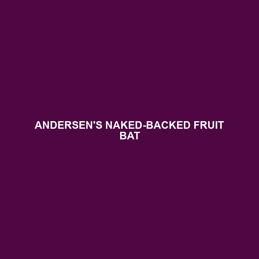 Andersen's Naked-backed Fruit Bat