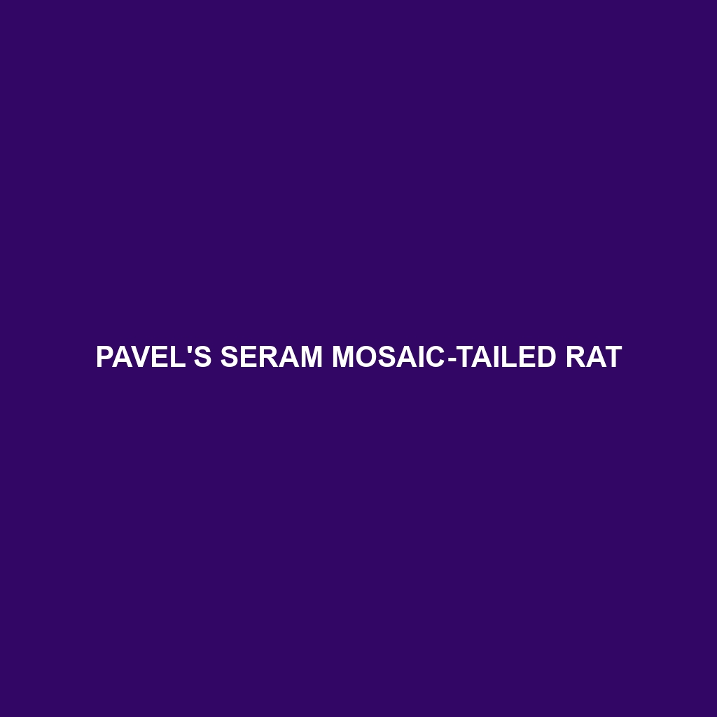 Pavel's Seram Mosaic-tailed Rat