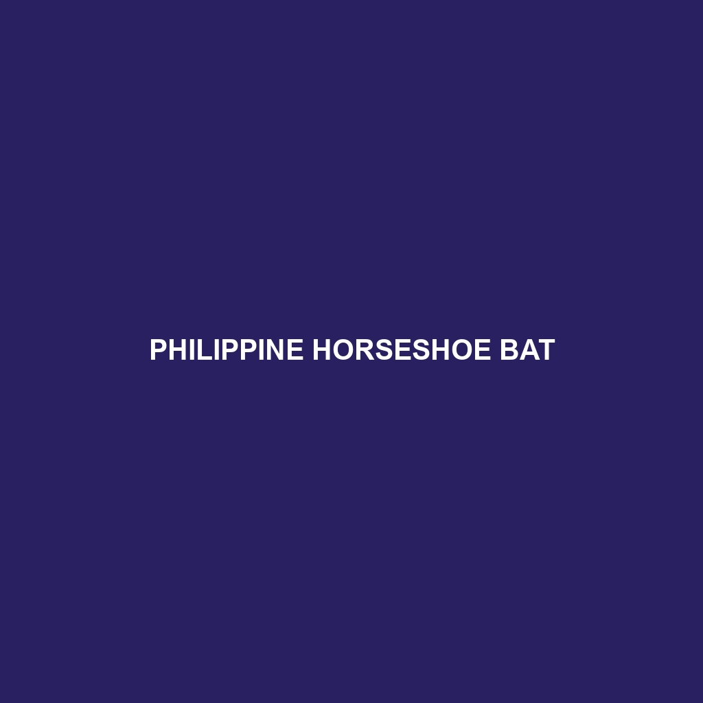 Philippine Horseshoe Bat