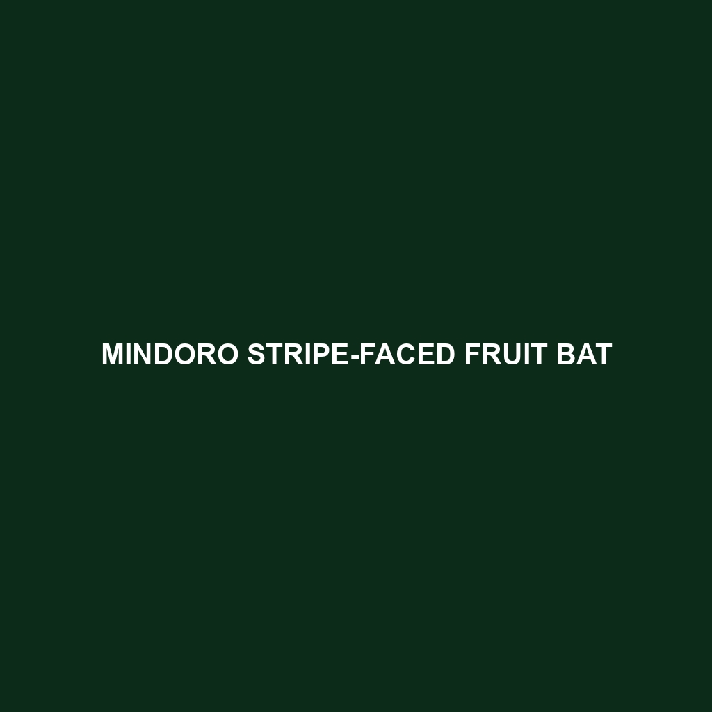 Mindoro Stripe-faced Fruit Bat