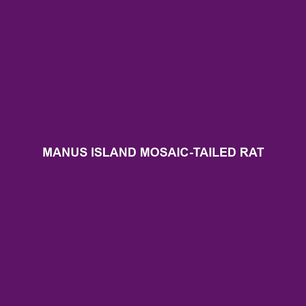 Manus Island Mosaic-tailed Rat