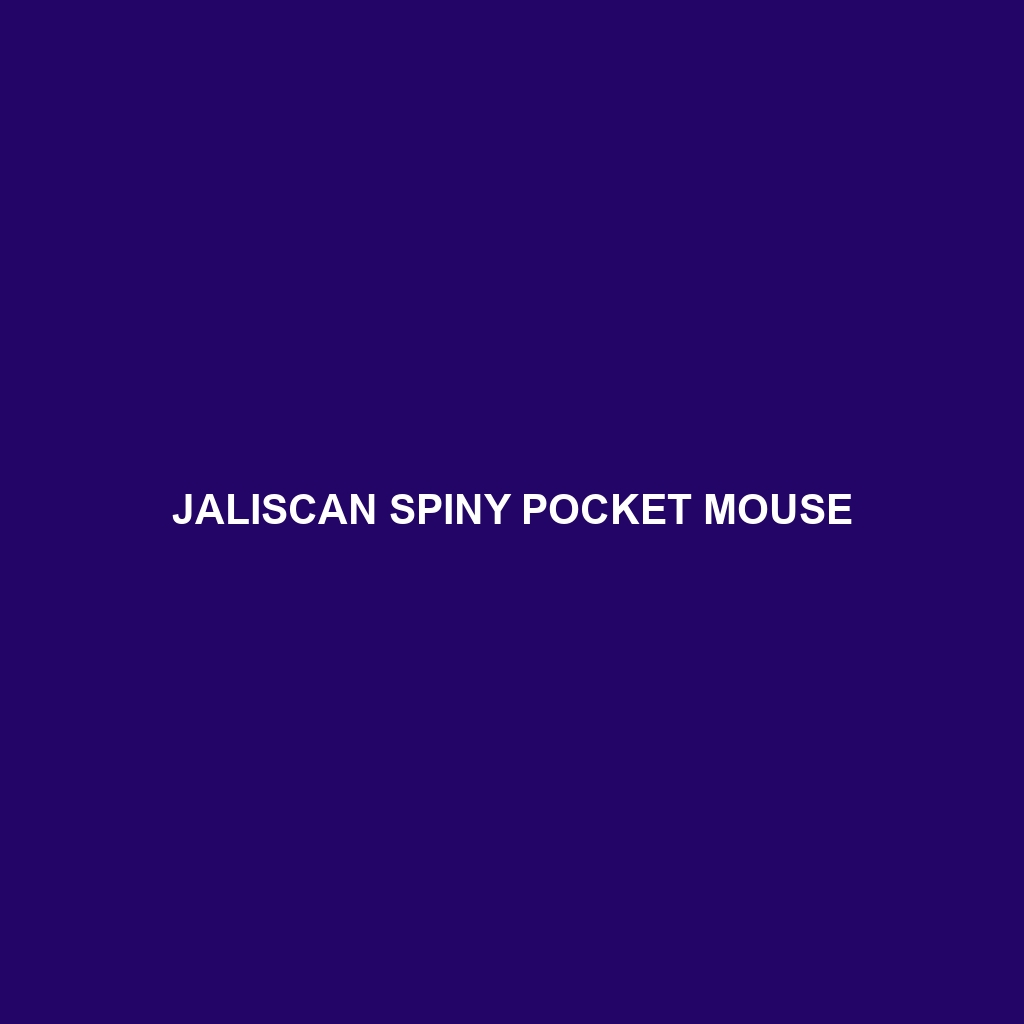 Jaliscan Spiny Pocket Mouse