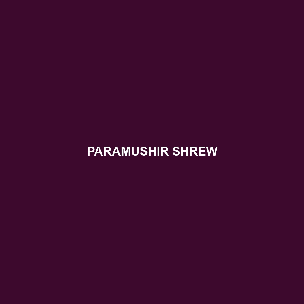 Paramushir Shrew