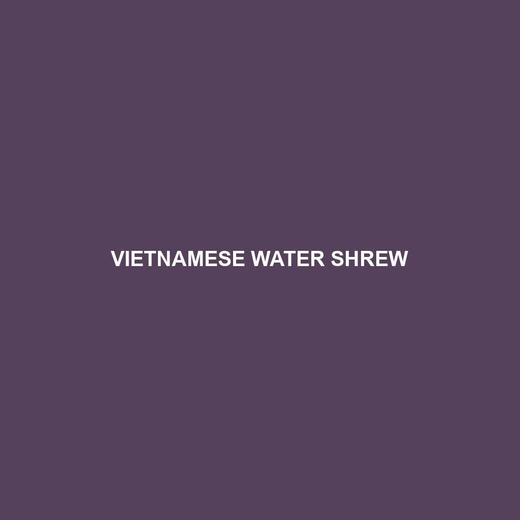 Vietnamese Water Shrew