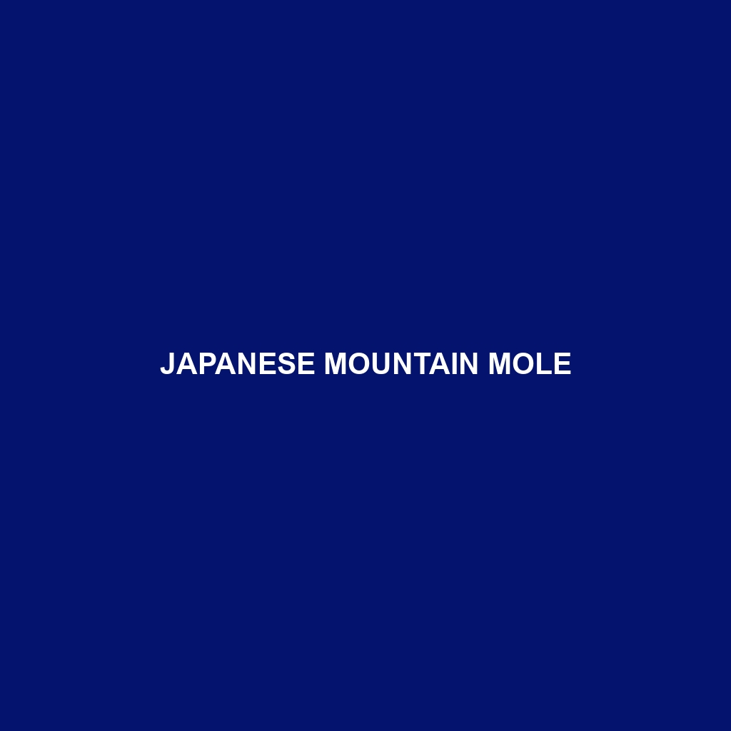 Japanese Mountain Mole