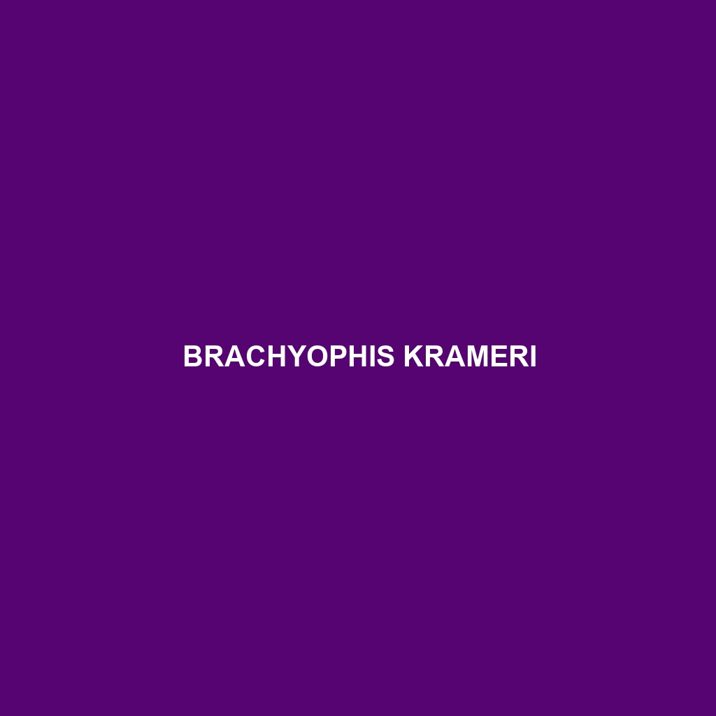 Brachyophis krameri