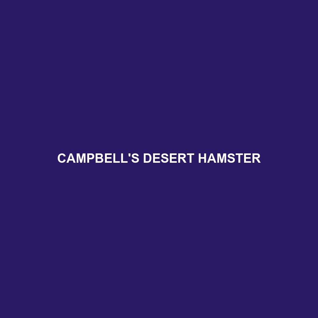 Campbell's Desert Hamster