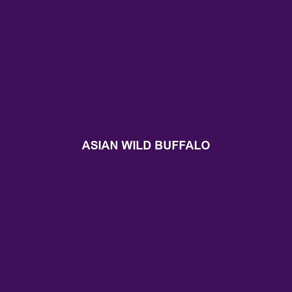 Asian Wild Buffalo