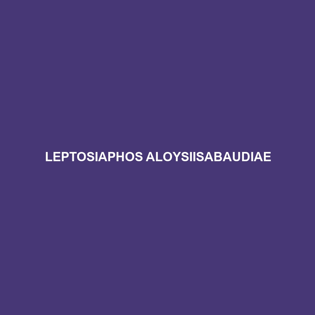 Leptosiaphos aloysiisabaudiae