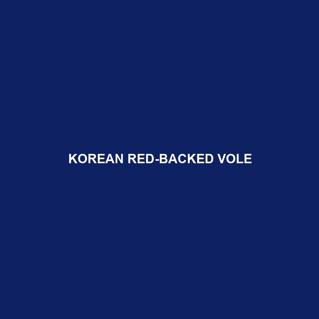 Korean Red-backed Vole