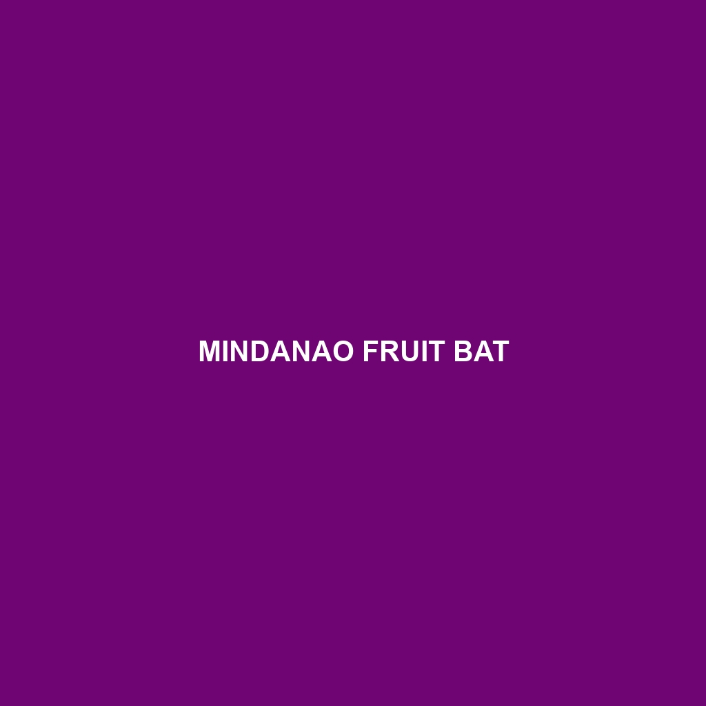 Mindanao Fruit Bat