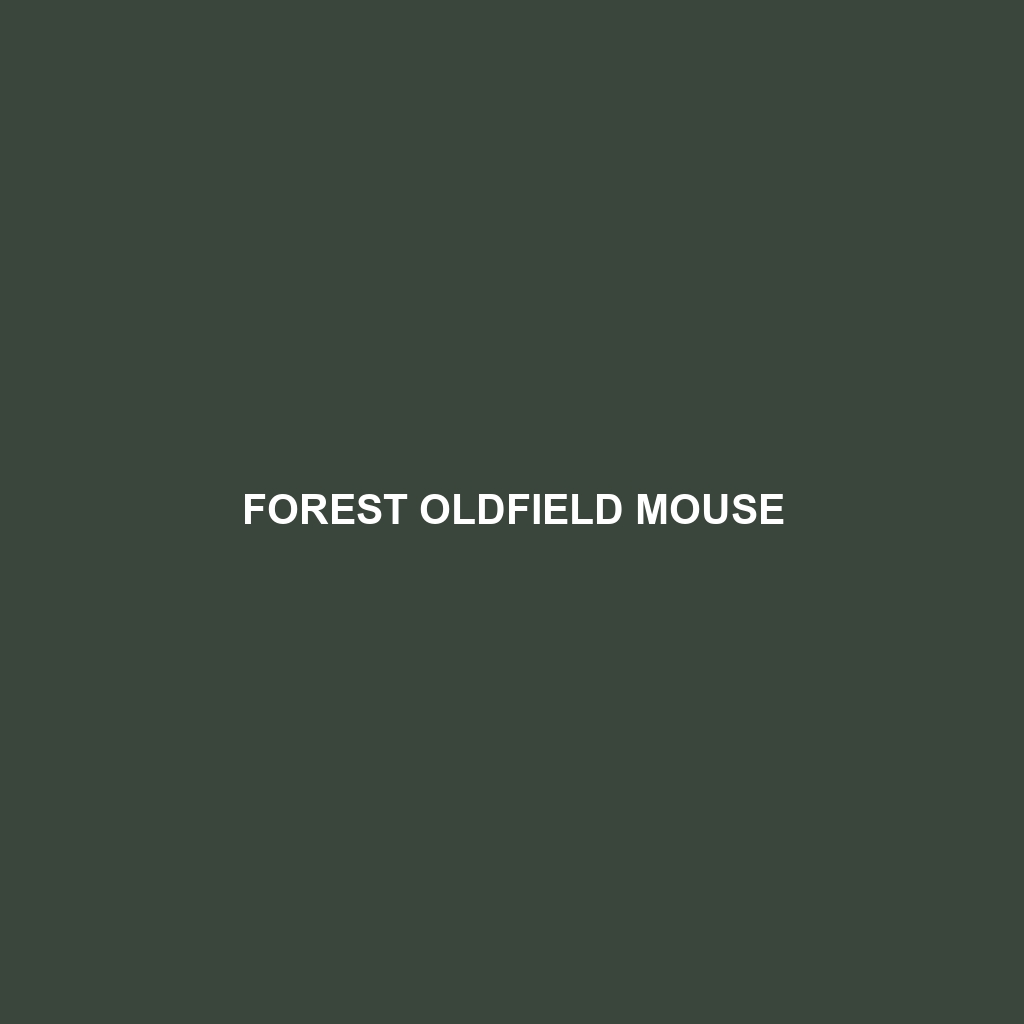 Forest Oldfield Mouse