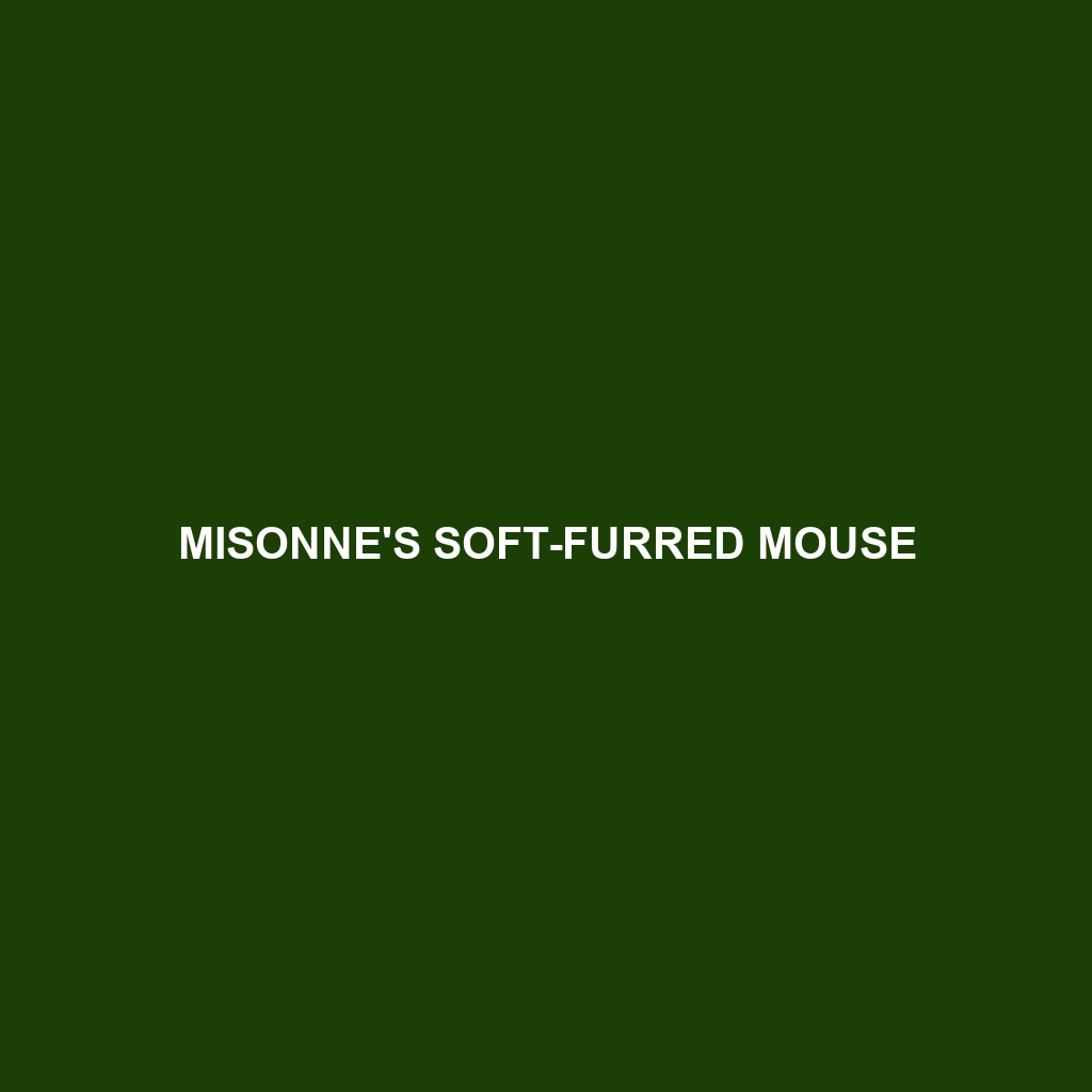 Misonne's Soft-furred Mouse