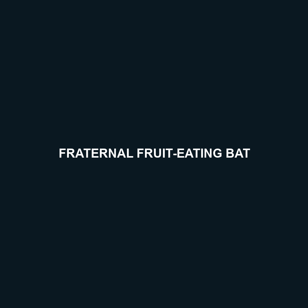 Fraternal Fruit-eating Bat