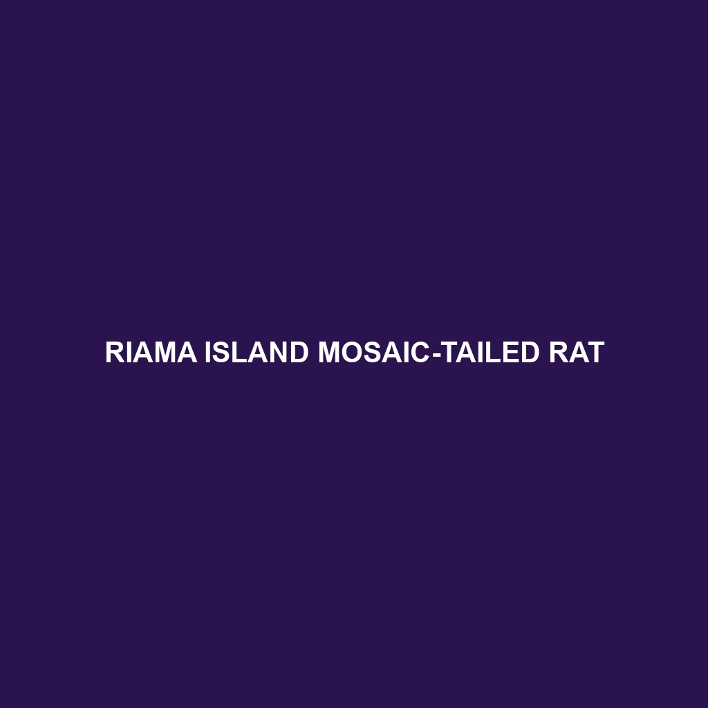 Riama Island Mosaic-tailed Rat