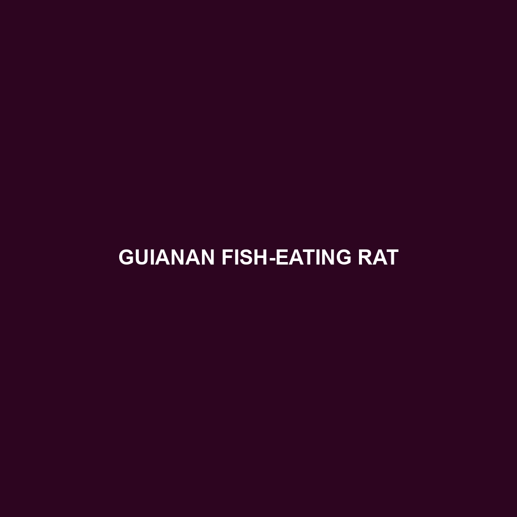 Venezuelan Fish-eating Rat