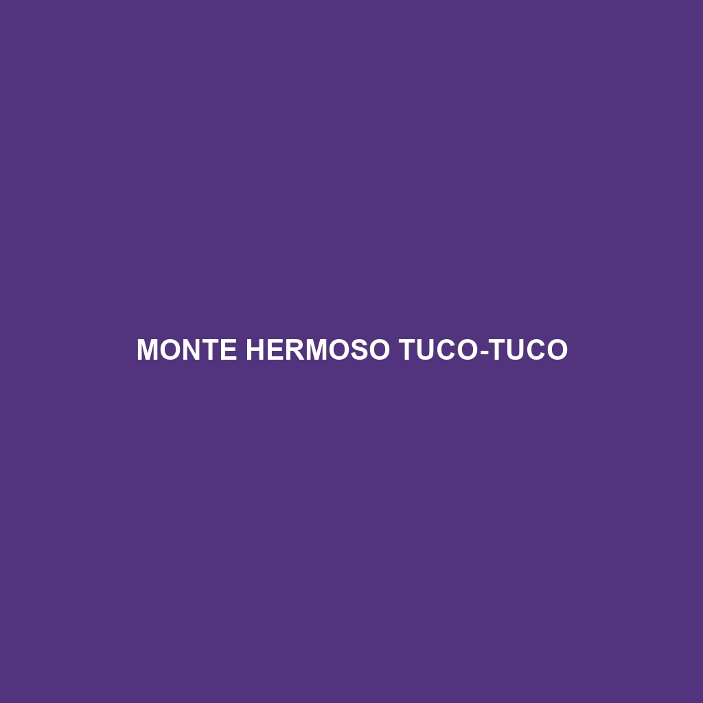 Monte Hermoso Tuco-tuco