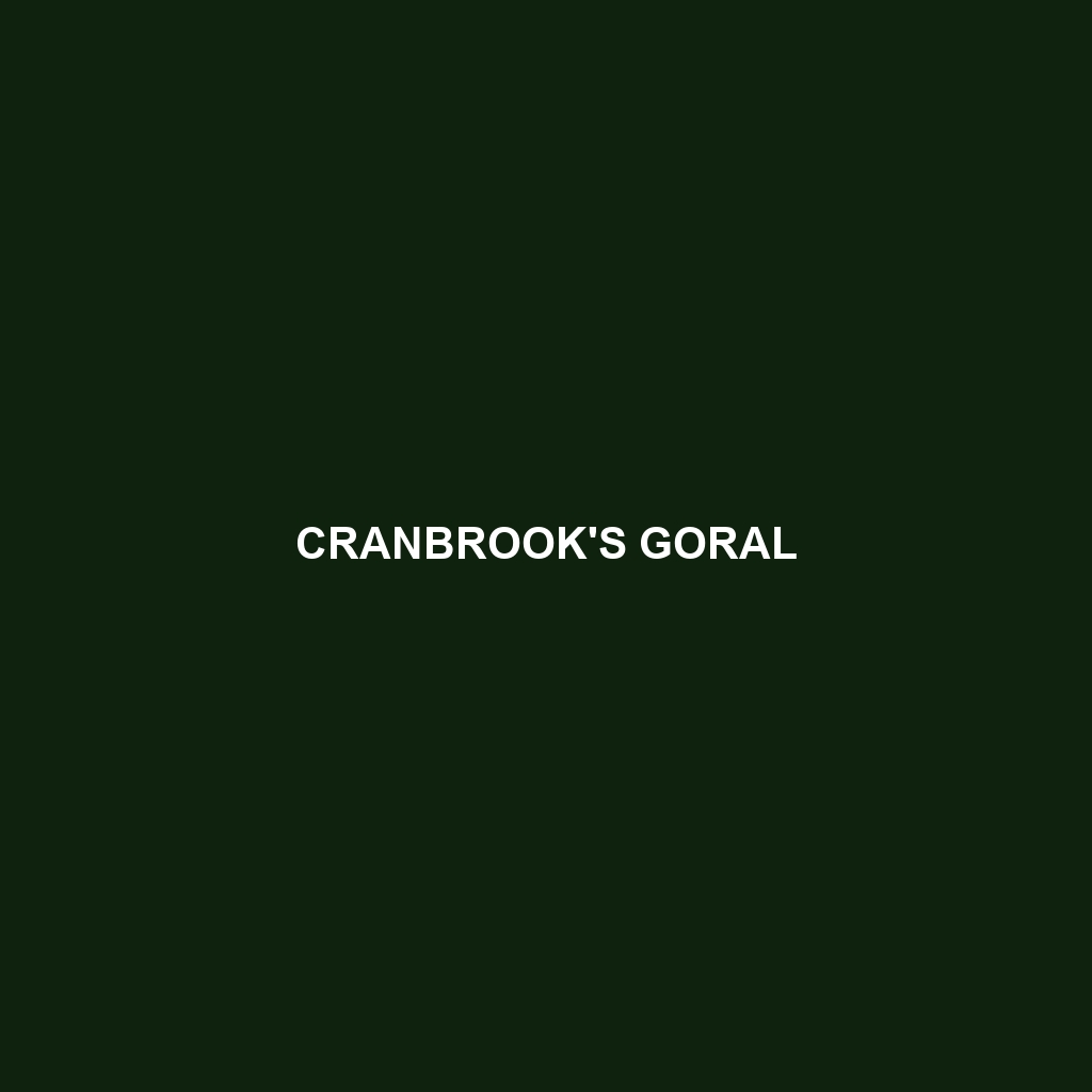 Cranbrook's Goral