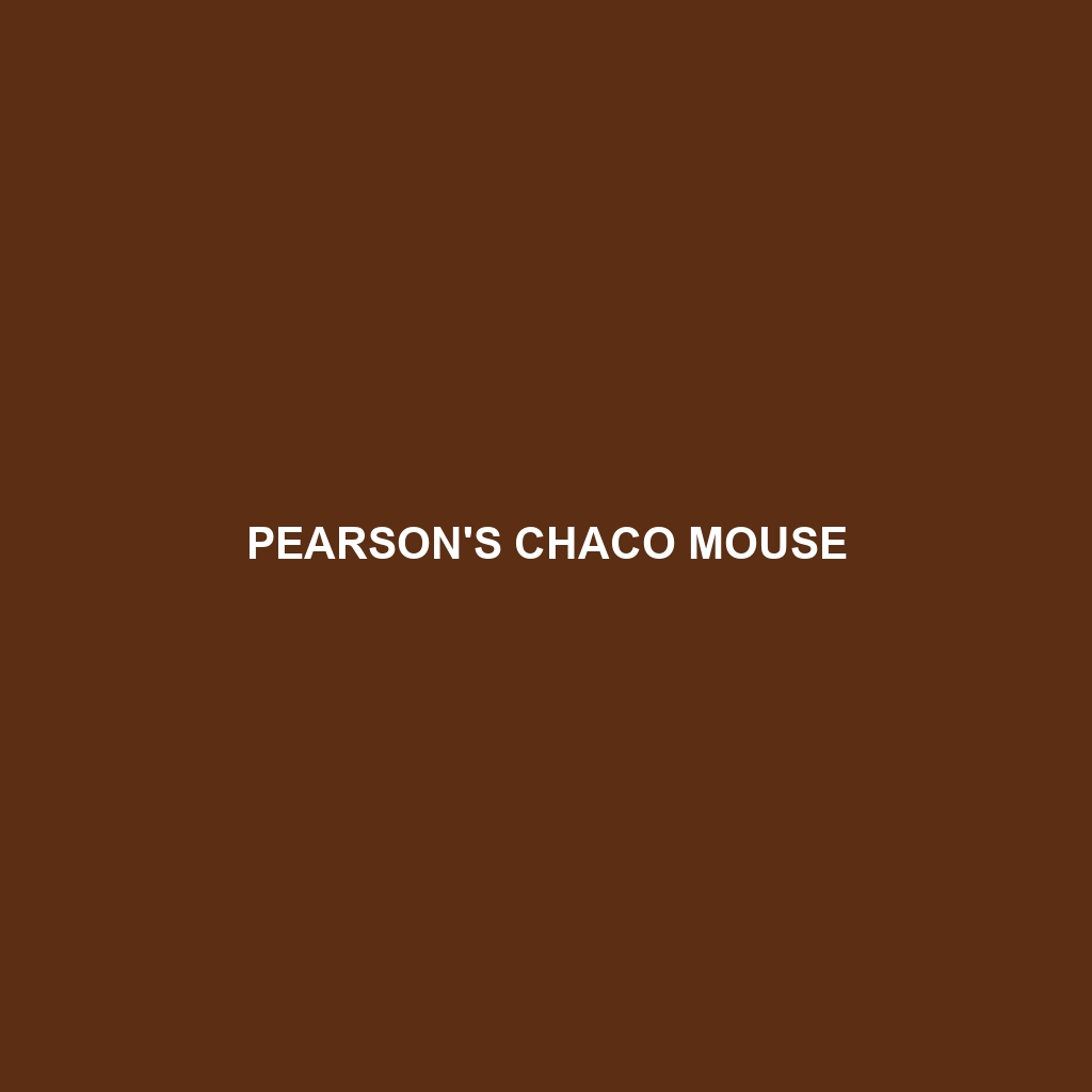 Pearson's Chaco Mouse