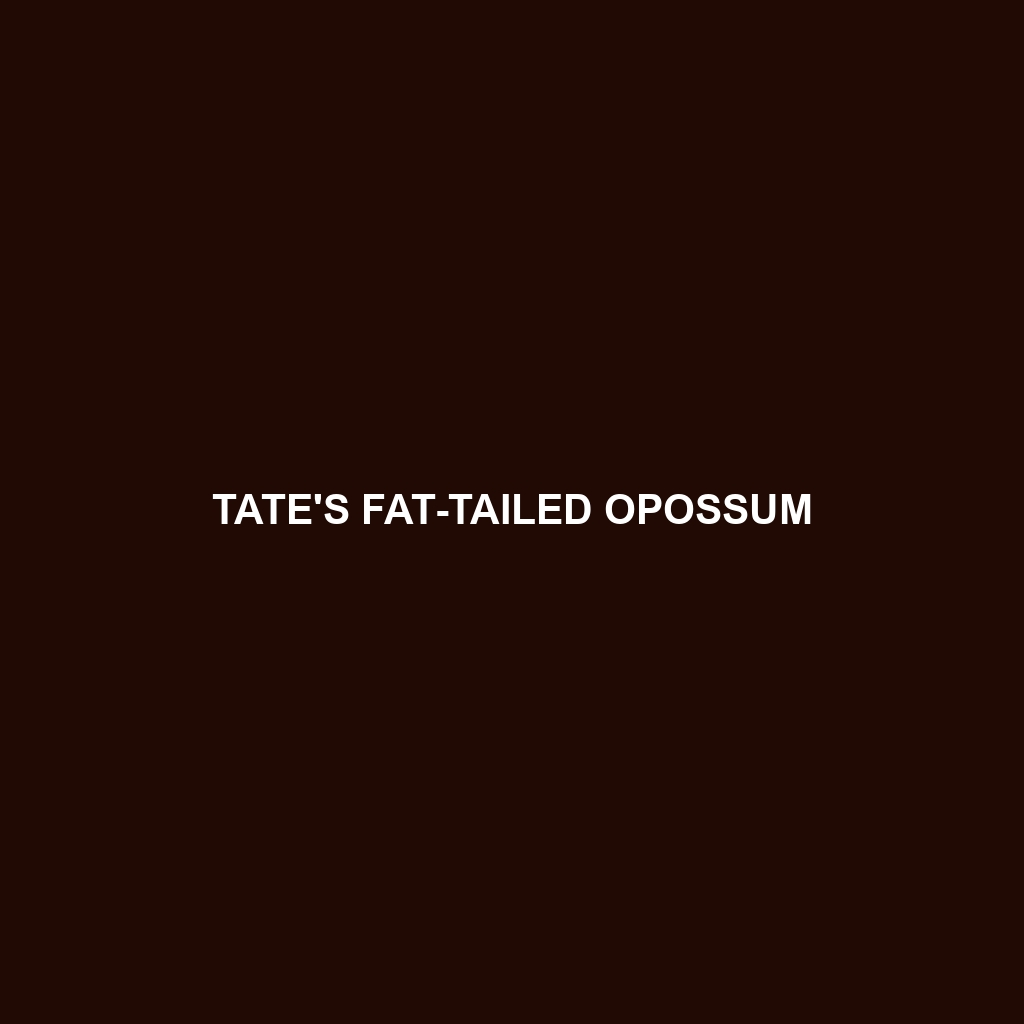 Tate's Fat-tailed Opossum